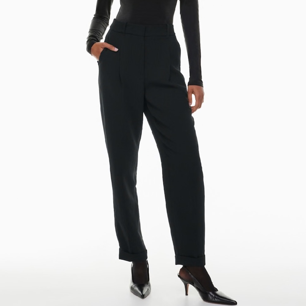 Aritzia Black Dashwood High-Waisted Trousers